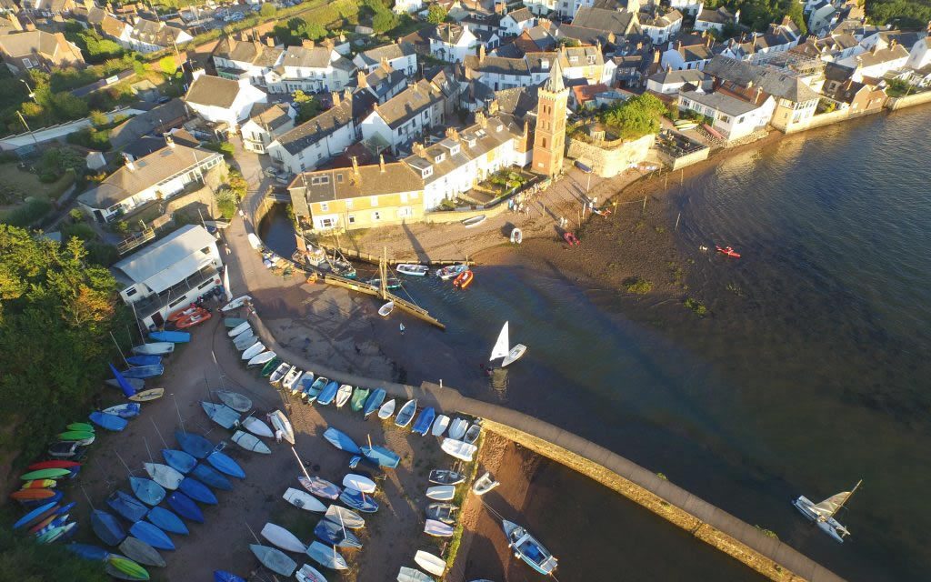 A new aerial view of Lympstone harbour