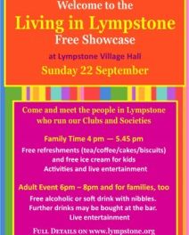 ‘Living in Lympstone’ free community event on Sunday 22nd September