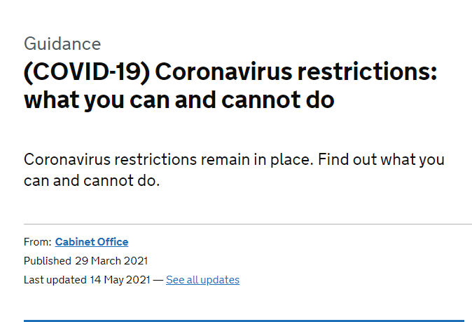 Coronavirus restrictions: what you can and cannot do