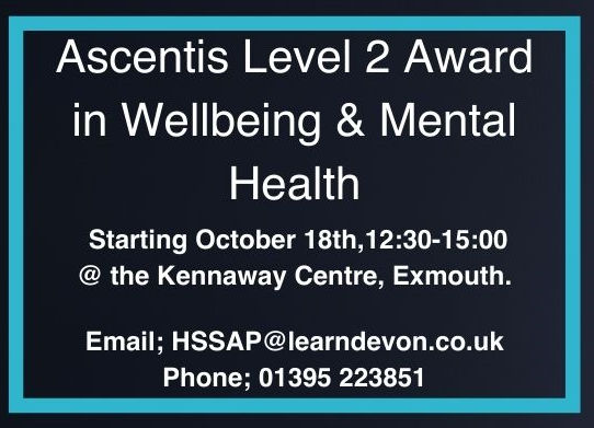 Ascentis Level 2 Award – Wellbeing & Mental Health