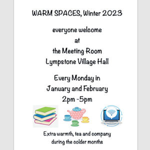 Warm Spaces Monday afternoons in Jan & Feb 2023