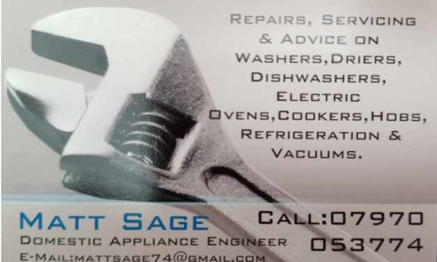 Domestic Appliance Engineer – Matt Sage