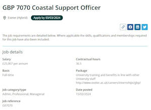 Vacancy – Coastal Support Officer with EEMP